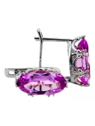 Vintage Earrings Amethyst Sterling silver 925 vec021s